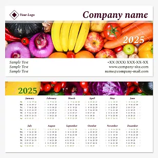 Fresh Food Store Calendar Template