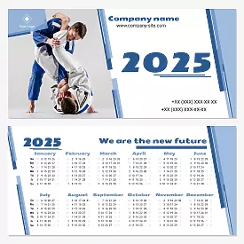 Judo Sports School Calendar Template