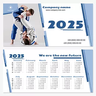 Judo Sports School Calendar Template