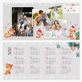 Calendar template with family photos