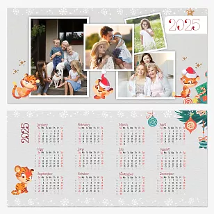 Calendar template with family photos