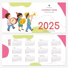 Children's calendar template