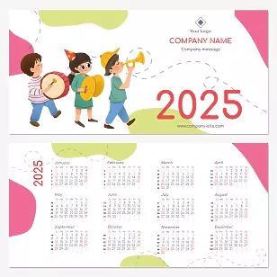Children's calendar template