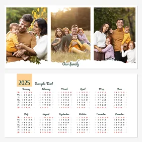 Šablona kalendáře naše rodina